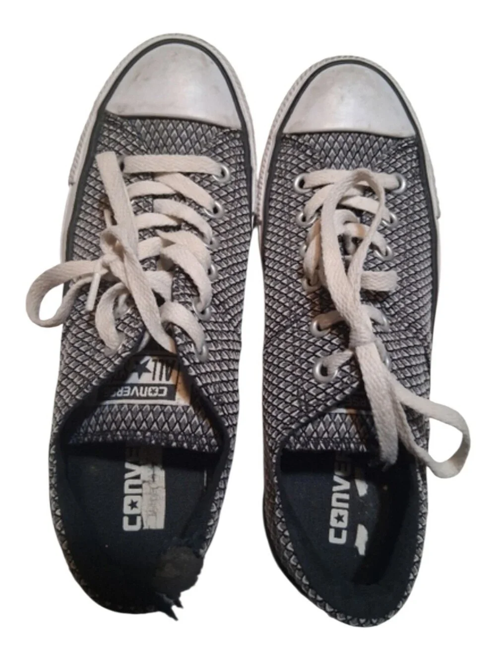 Converse Chuck Taylor All Star Knit Low Top Black White Sneakers Women’s 8
